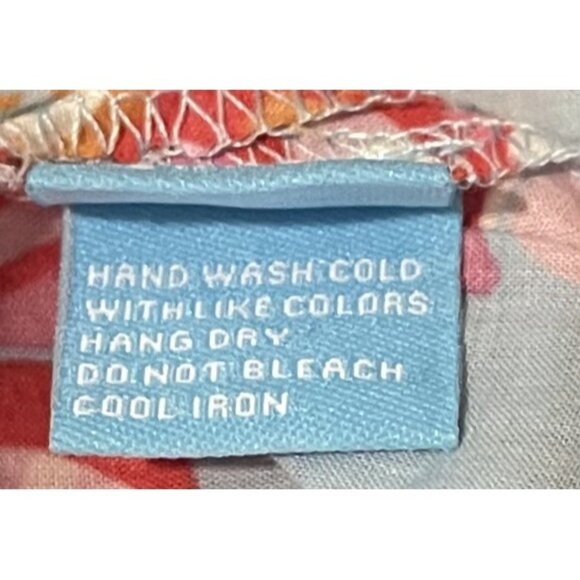 J.McLaughlin Womens Cotton Floral Tunic Top V-Neck‎ Med Chic Resort Work Comfort - Picture 7 of 8